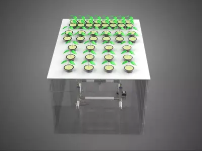 SEEDLING AEROPONICS BOX GRID PLANT ROOT TRAY CULTIVATION GARDEN 3D model