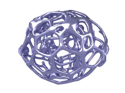 Abstract Shape Broken Nanotubes v1 003 Low-poly 3D model