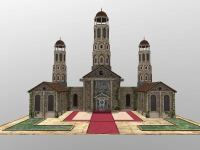 Hall of Fame Low-poly 3D model