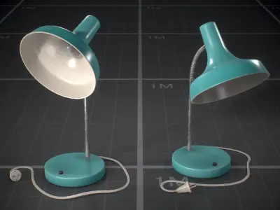 Soviet Desk Lamp Low-poly 3D model
