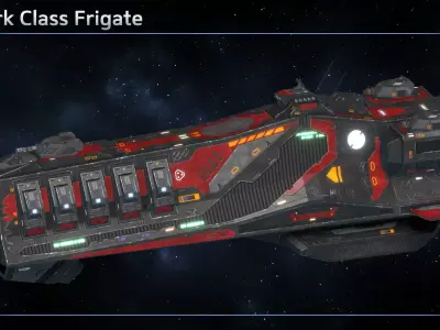 Spaceship Frigate Collection III 3D Model Pack