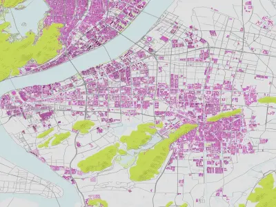 Hangzhou City urban planning maquett  building  3D Topography  3D model
