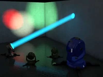 Searchlight stage light 3D model