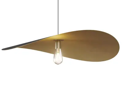 Suspension lampe pendentif chapeau noir vintage corona  Low-poly 3D model