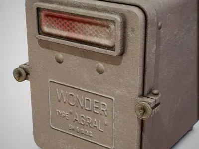 Lamp - Wonder Agral 1950s Rusty Low-poly 3D model