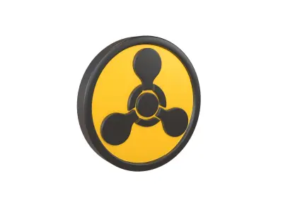 Chemical Weapon Symbol v1 001 Low-poly 3D model