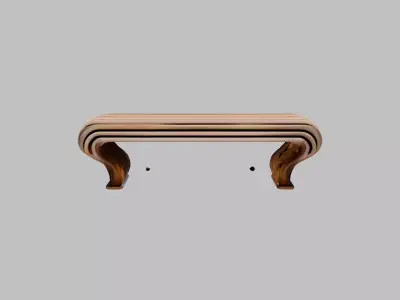 sci fi bench Free low-poly 3D model