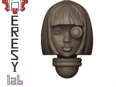 Heresylab - Female Sci-Fi heads for conversions SET 14 of 21 3D print model