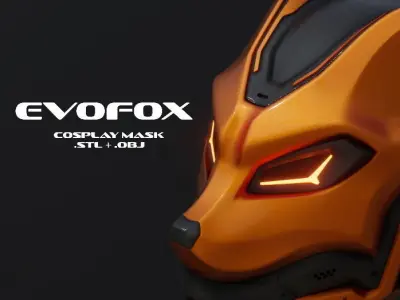 Evo Fox - cosplay mask - digital stl file for 3D-printing 3D print model