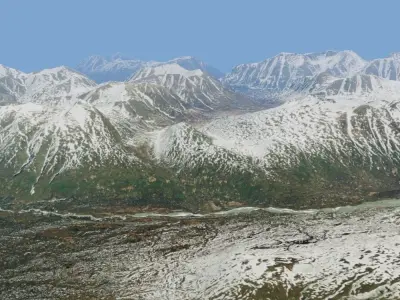 Mountains Valley Range - Tatshenshini-Alsek Provincial Park 3D model