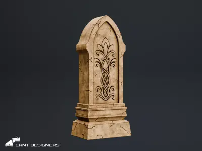 Ancient Stone Obelisk Low-poly 3D model