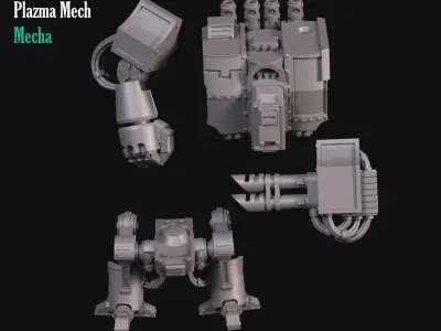 Heavy Plazma Mecha 3D print model