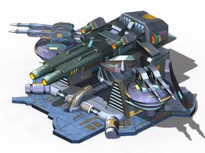 Spaceship - guardian turret 03 3D model