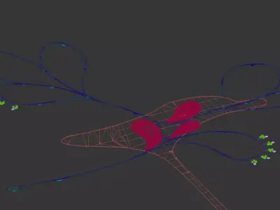 Futuristic Island Resort Masterplan with Water Villas 3D model