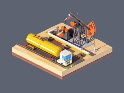 land 82A Low-poly 3D model