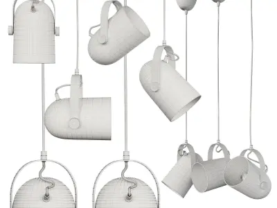 Modern Nordic Angled Drop Light by Ganeep 3D model