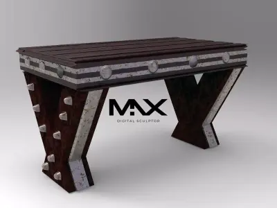 Medieval Style Table Table Top Free 3D print model