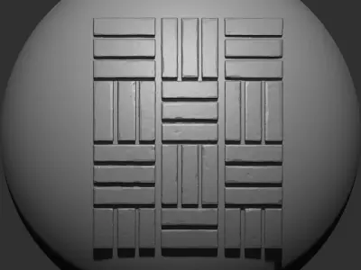 Bricks Pattern VDM Brushes with Obj and Fbx 3D model