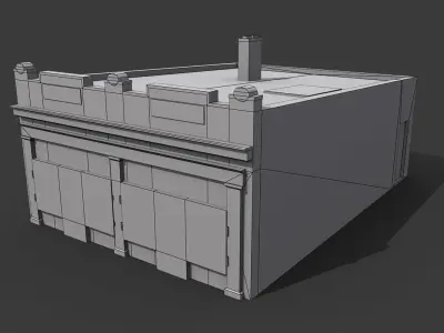 Pawn Shop Low-poly 3D model