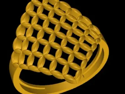 Fashion Ring Ready Printable Model 3D print model  3D print model purchase