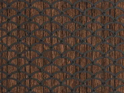 Wooden Metal Iron Guard PBR Seamless Texture