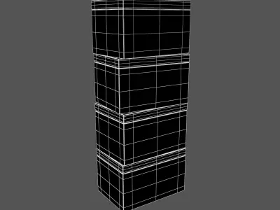 Styrofoam Box Stack v1 002 Low-poly 3D model
