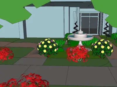 Hi Rise Condo with parking garage and Pool Deck 3D model