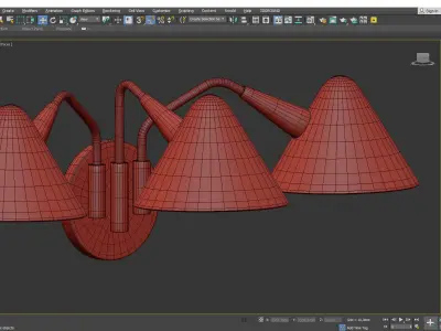 Isabella 3 Light Sconce Low-poly 3D model