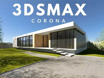 Blue Sky Exterior HDRI  Corona 3DSMAX scene 3D model