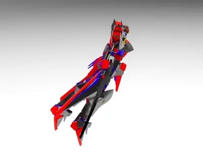 robot futuristic spaceship 3D model