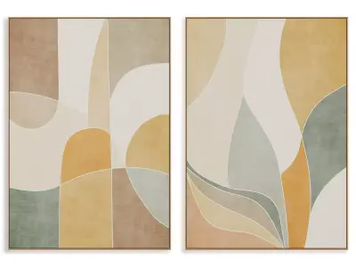 Abstract Painting Frame set 3D model 837