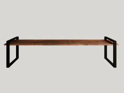 PARK BENCH Low-poly 3D model