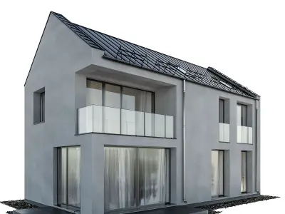 Modern house 06 3D model purchase