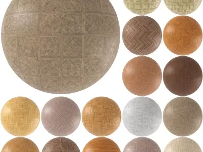 Parquet - Laminate - Wooden floor 17 in 1 3D model