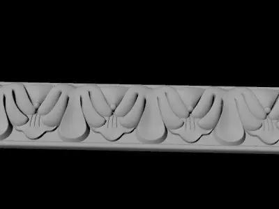 carved baguett 3D model