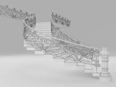 stairs staircase 3D model buy