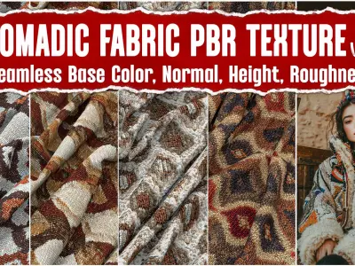10 Nomadic Fabric VOL02 4K Seamless PNG PBR Textures Texture