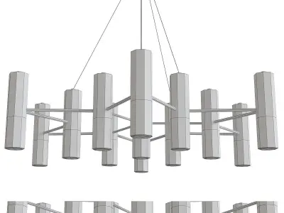 Chandelier 3d model collection 10 Pieces Low-poly 3D model