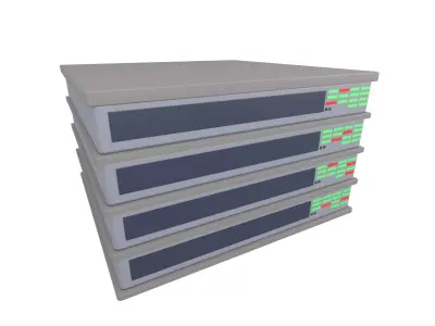 Cartoon Servers v2 003 Low-poly 3D model