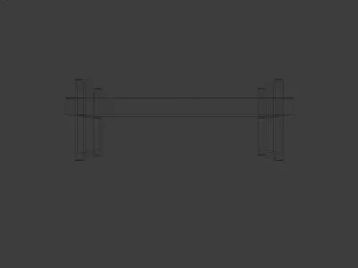 Bench Low-poly 3D model wooden Free low-poly 3D model