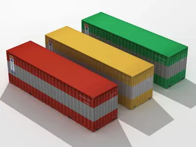 Cargo containers 3D model