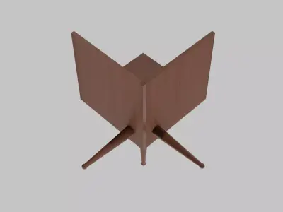 Mid Century Modern Vinyl Record Holder Low-poly 3D model