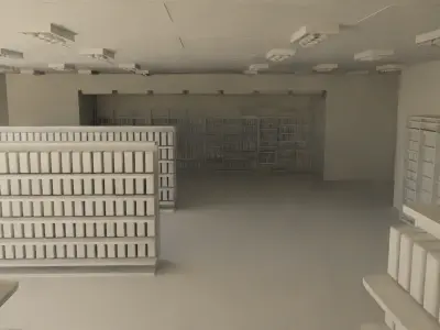 Supermarket interior No Material