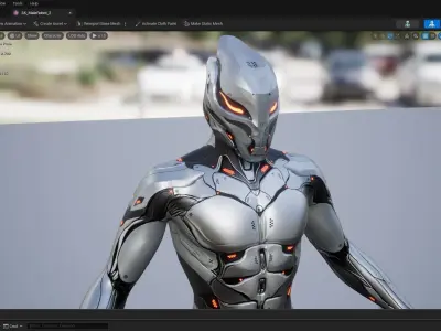 Robot Male 2 Low-poly 3D model