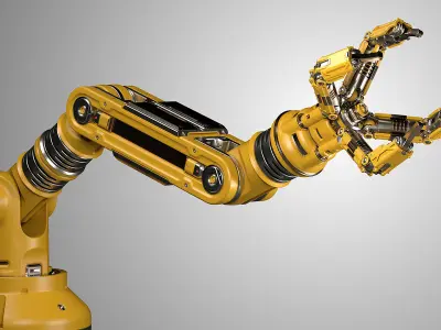 Robotic Arm Rigged and Animated 3D model