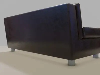Leather Sofa Low-poly 3D model