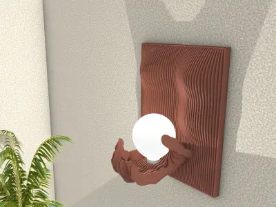 parametric wood lamp 3mm plywood 3D print model