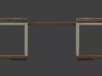 Contemporary Modular Coffee Table 3D Model Low-poly 3D model