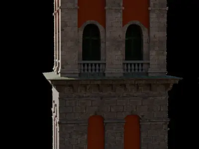 Korniakta tower Low-poly 3D model