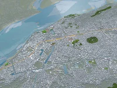 Guwahati Assam India 35km Low-poly 3D model
